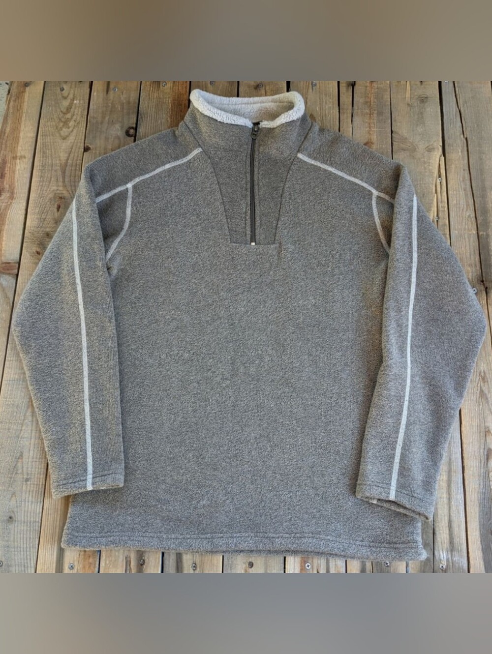 2000's KÜHL Sherpa collard fleece knit quarter zip pullover   men's Size Medium